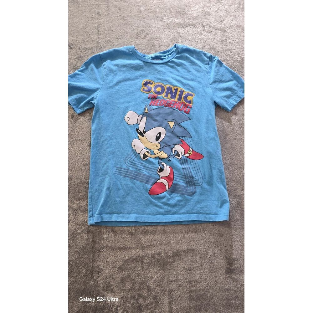 Kids Old Navy‎ Sonic the Hedgehog T Shirt Size XL (14-15) Blue Graphic Tee